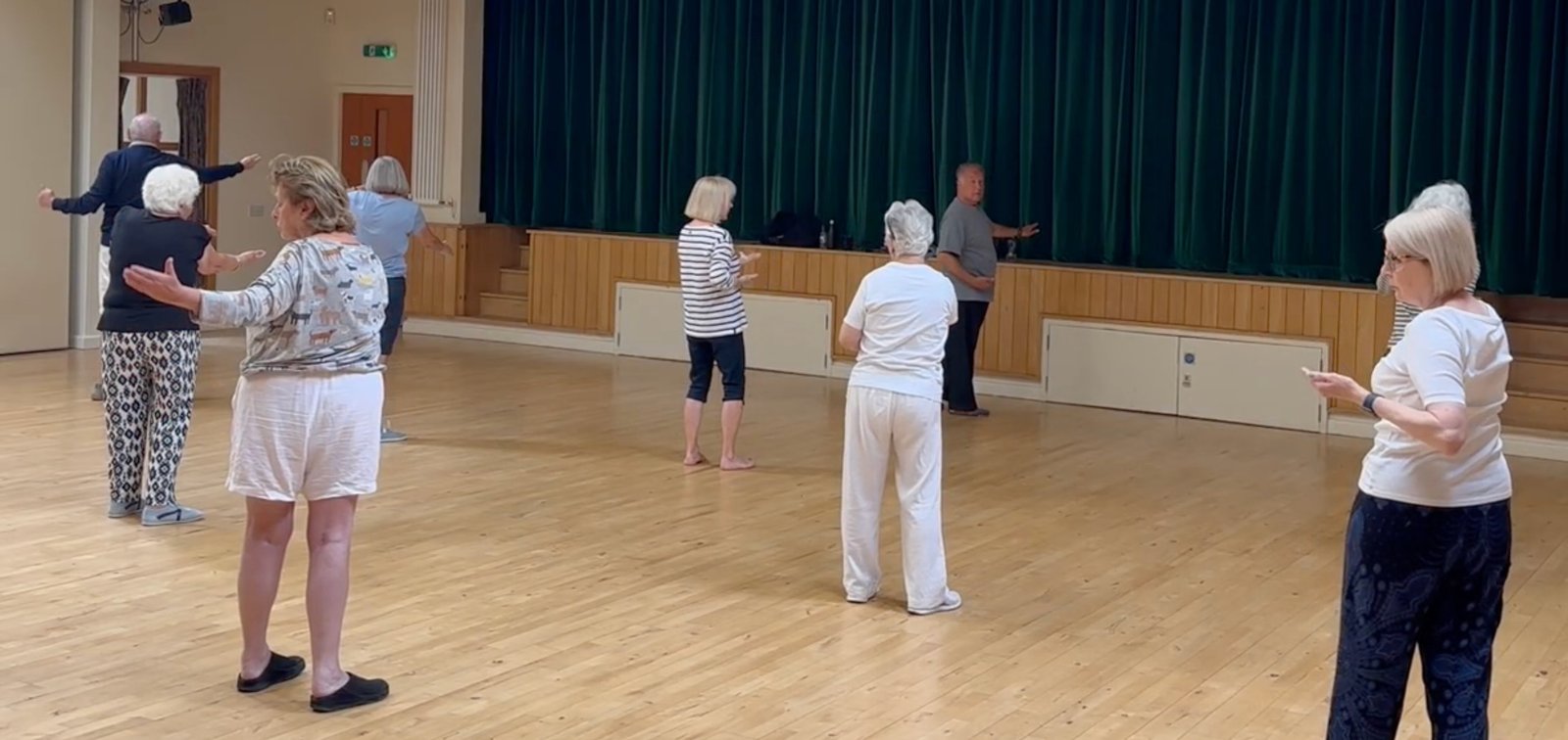 Tai Chi class in hall